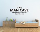 The Man Cave Quotes Wall Decal Motivational Vinyl Art Stickers